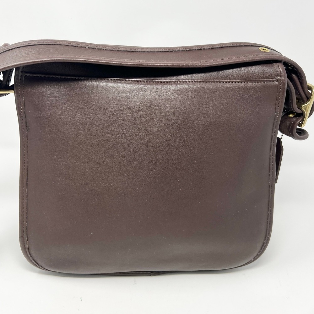 Coach Stewardess Bag Crossbody 9525 Dark Brown Leather Made In USA Vintage - Picture 10 of 13